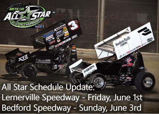 All Star schedule update: Lernerville and Bedford to fill first weekend
