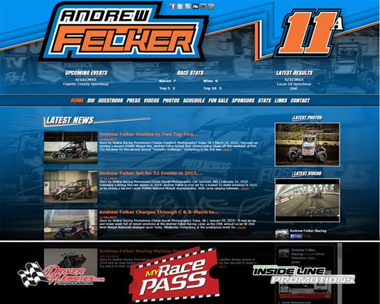 Driver Websites Revamps Website for Andrew Felker Racing