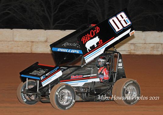 Phillips Posts Heat Race Victory and Career-Best Finish During Sprint Car Race at Creek County Speedway