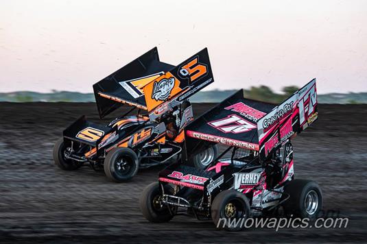 $1,000 to win IMCA Sprints and $200 to win IMCA Sport Compacts this Saturday
