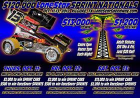 $120,000 LoneStar Sprint Nationals Early Entries Hit 40 Mark
