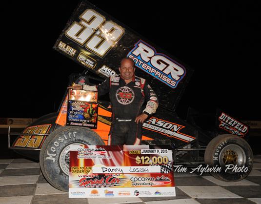 Lasoski Steals Winter Heat Sprint Car Showdown Thriller With Last-Lap Pass