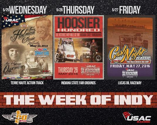 USAC Week of Indy May 25-27; Huge Discount Available VIA Superticket