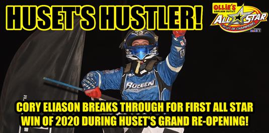 Cory Eliason scores $20,000 Huset’s Grand Re-Opening for first All Star win of 2020