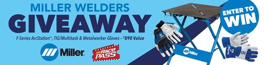 Miller Welders Prize Package Offers MyRacePass Users a Chance to Win Almost $900 in Product