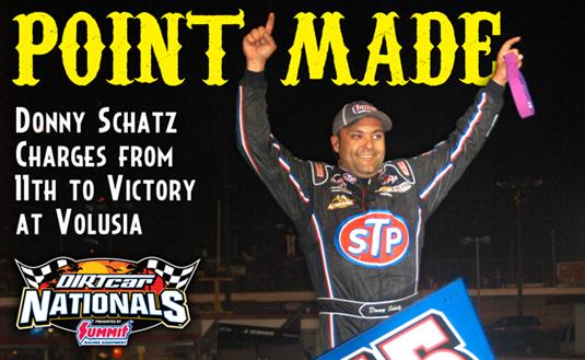 Schatz Charges Through Field for First World of Outlaws STP Sprint Car Series Win of 2014