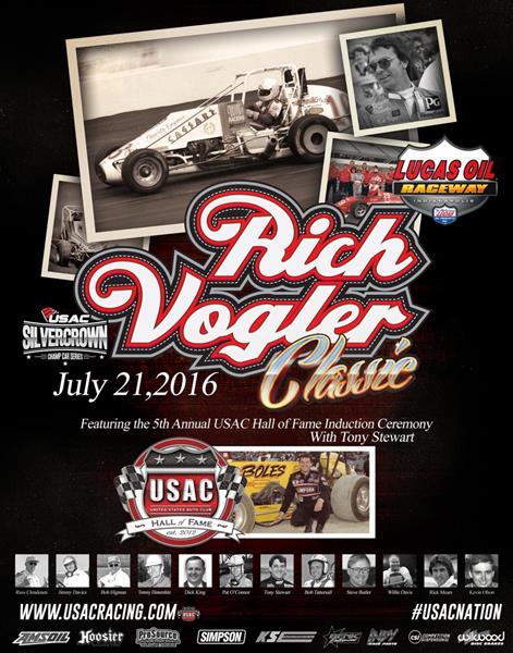 "Rich Vogler/USAC Hall of Fame Classic" Entry List