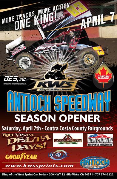 KWS season opener facts & figures for Antioch Speedway April 7