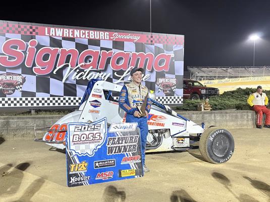 Saban Bibent Victorious with POWRi BOSS at Lawrenceburg Speedway