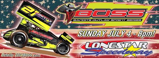 Bandits Outlaw Sprint Series to Light Up LoneStar Speedway's Fireworks Spectacular