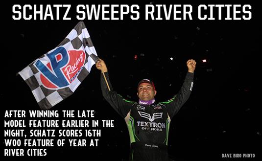 Donny Schatz Scores 16th Win of 2018 Season at River Cities and Adds a Late Model Win for Extra Measure