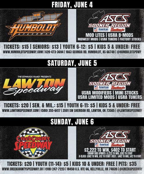 ASCS Sooner Region Rolling Into Three Race Lineup In Kansas And Oklahoma