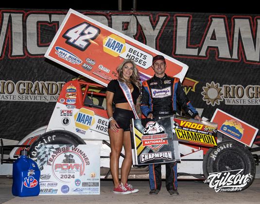 Caleb Saiz Thrills as High Desert Nationals Champion with POWRi Desert Wing Sprints at Vado Speedway Park