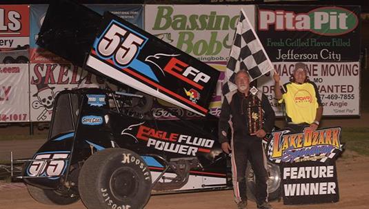 Kenny Potter Wins Lake Ozark POWRi RaceSaver Super Sprint Feature