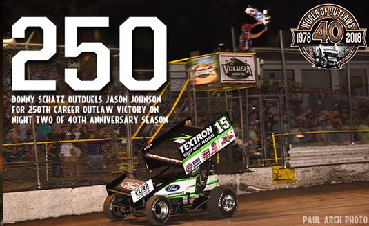 Donny Schatz Outduels Jason Johnson for 250th Career Outlaw Victory!