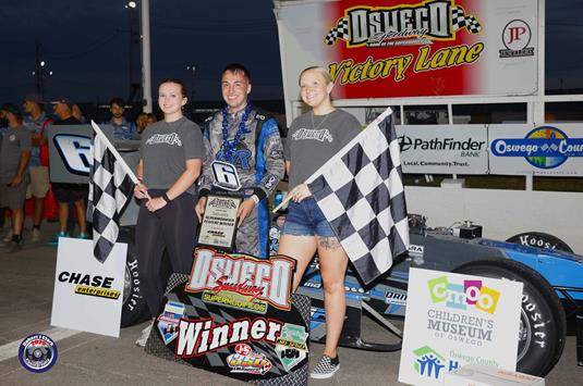 Josh Sokolic Soars to Second Career Novelis Supermodified Win on Autograph Night at Oswego