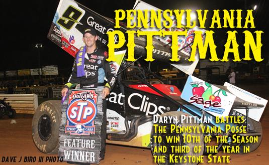 Outlaw Pittman Battles Posse to Win at Lincoln Speedway