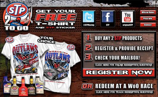 World of Outlaws and STP® Make It Easy for Fans to Get a FREE Sprint Car or Late Model T-Shirt