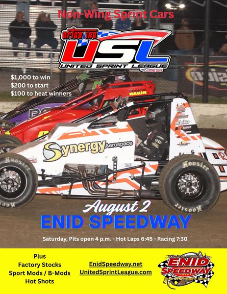 Valuable USL points on the line at Enid Speedway Saturday