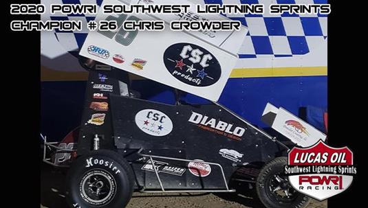 Second POWRi Season Championship for Chris Crowder, Capturing Southwest Lightning Sprint Title