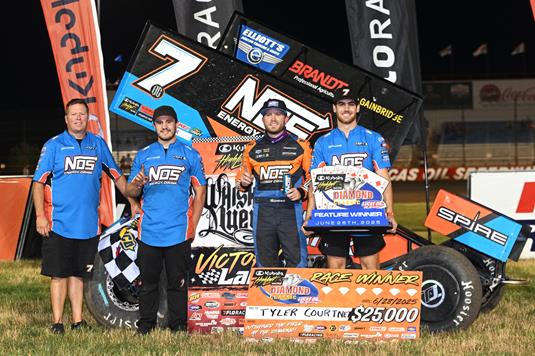 SUNSHINE BRIGHT LIKE A DIAMOND: Tyler Courtney Takes First High Limit Win of Year with $25K at Lucas Oil