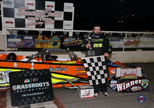 Greg O'Connor Outruns Oswego's Pathfinder Bank SBS Field for Third Career Victory