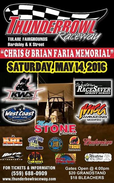 West Coast Prepares for Saturday's Faria Memorial at Tulare; Sussex Scores Mother's Day Victory in Arizona