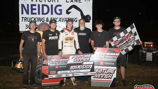 Cannon McIntosh Maneuvers to the Top with POWRi National Midgets and Xtreme at Spoon River Speedway