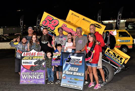 Blake Hahn Sneaks By In Traffic For Devil’s Bowl Winter Nationals Sweep!