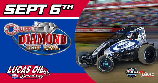 USAC Sprints return to Lucas Oil Speedway on Saturday for Rod End Supply Diamond Dirt Duel