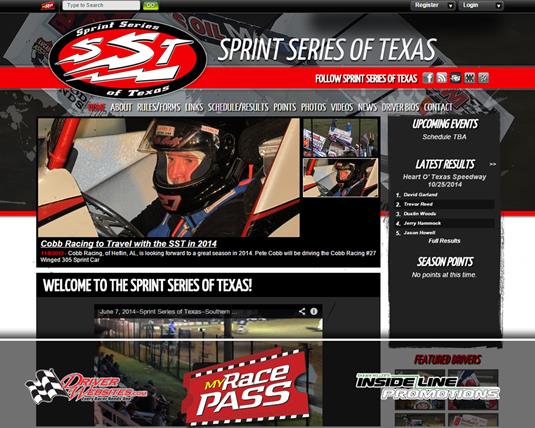 Driver Websites Creates Custom Website for Sprint Series of Texas