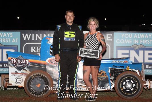 Chandler Foltz Wins with NOW600 Sooner State Dwarf Car Series at Red Dirt Raceway!