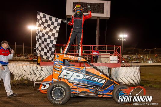 Alex Midkiff Masterful in POWRi IMRA Victory at Macon Speedway