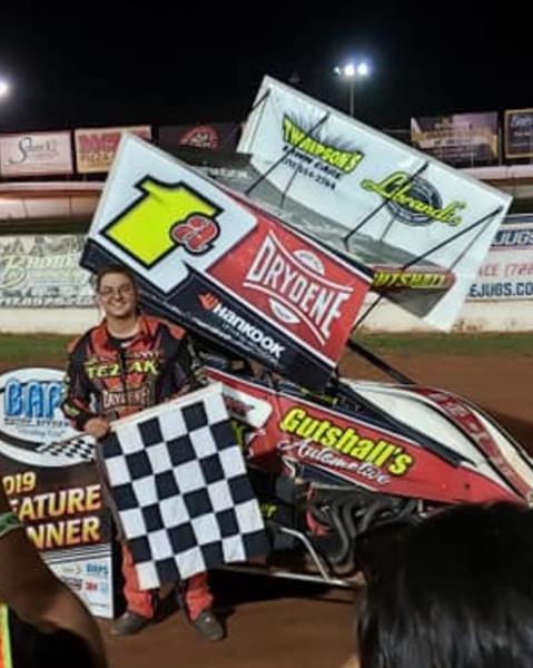 Chase Gutshall Holds Off Russ Mitten for 1st Sportsman Win of 2019