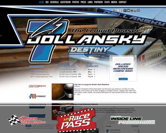 Driver Websites Develops New Website for Sprint Car Veteran Craig Dollansky