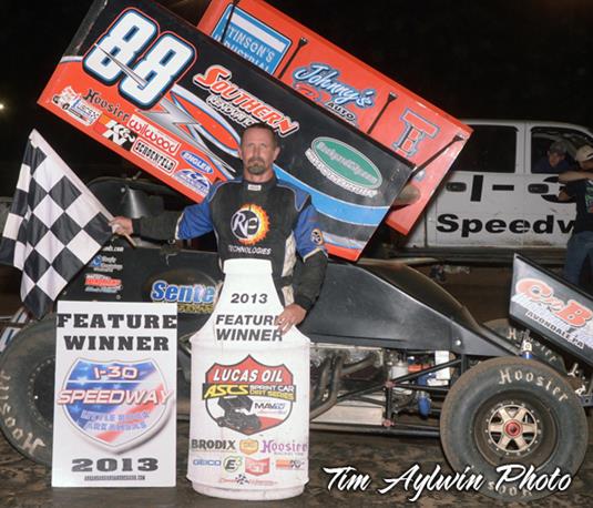 Tim Crawley romps Lucas Oil ASCS at I-30 Speedway