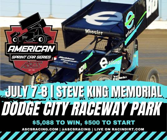 Steve King Memorial At Dodge City Raceway Park Next For American Sprint Car Series
