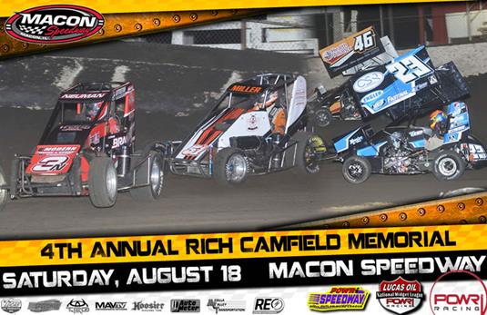 Camfield Memorial Macon Speedway Sat, August 18th