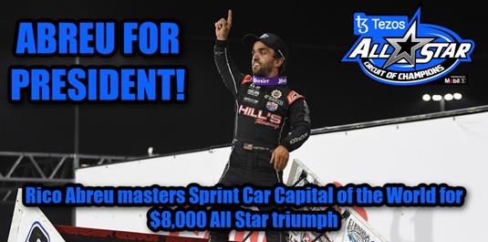 Rico Abreu masters Sprint Car Capital of the World for $8,000 All Star triumph