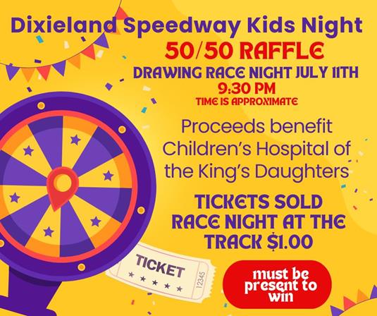 50/50 Raffle Benefits Children's Hospital of the King's Daughters