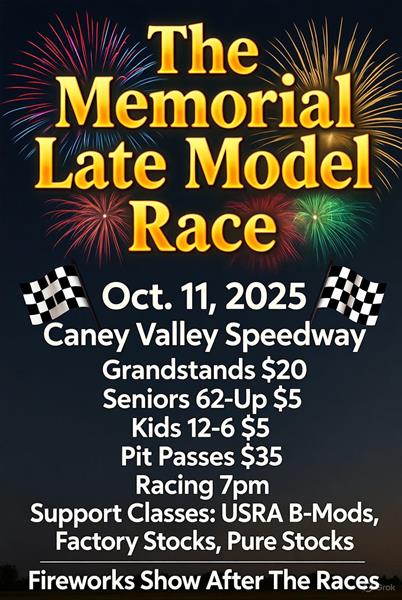 The Memorial Late Model Race This Saturday