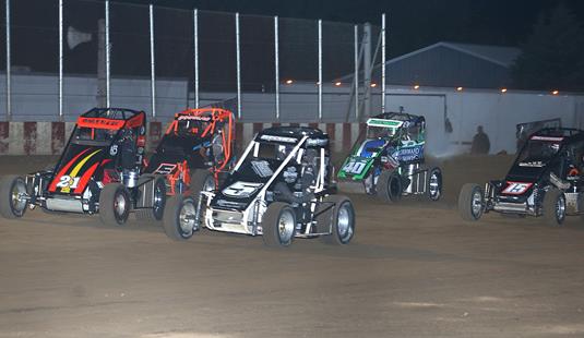 "Badger Midgets, MSA Sprints, Legends Sunday at Angell Park"    "Lead Four looking for first APS win"