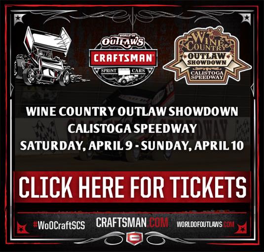 WoO Calistoga Speedway April 9-10 Get Your Tickets!