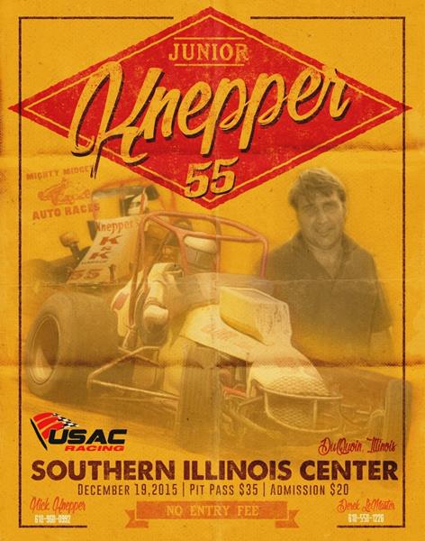 USAC Goes Indoors For First Time in 8 Years at DuQuoin Saturday in "Junior Knepper 55" Midget Special Event
