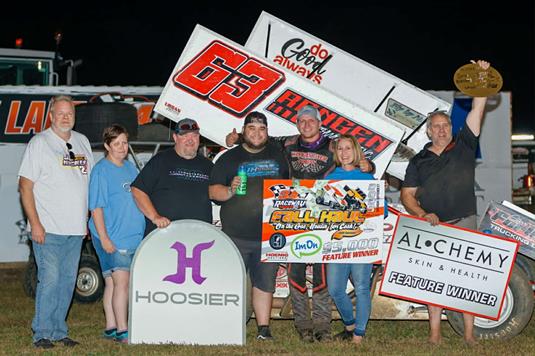 JJ Hickle Steals $5,000 “Fall Haul” Late at 34 Raceway!