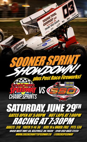 Champ Sprints Taking On Sprint Series of Oklahoma This Saturday At Creek County Speedway