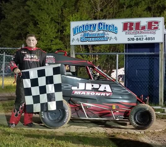 Amantea Guides Backup Car to First Career Micro Sprint Feature Victory