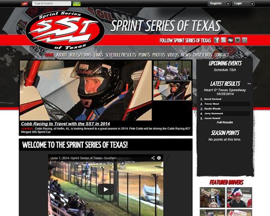 Driver Websites Creates Custom Website for Sprint Series of Texas