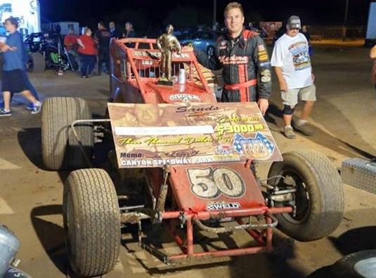 Spencer Wins at Canyon, Regains CRA Sprint Point Lead