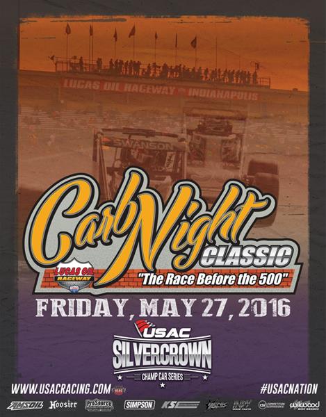 "Carb Night Classic" Schedule of Events- 5/27/2016